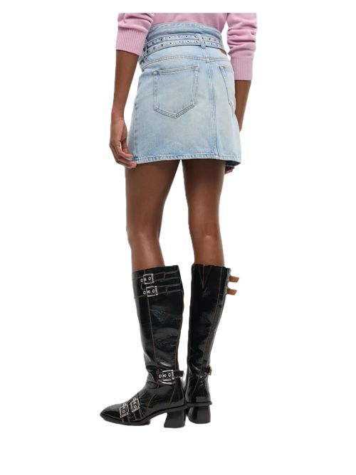 GANNI Gonna denim con cintura Ganni | J1744LIGHT BLUE STONE 564